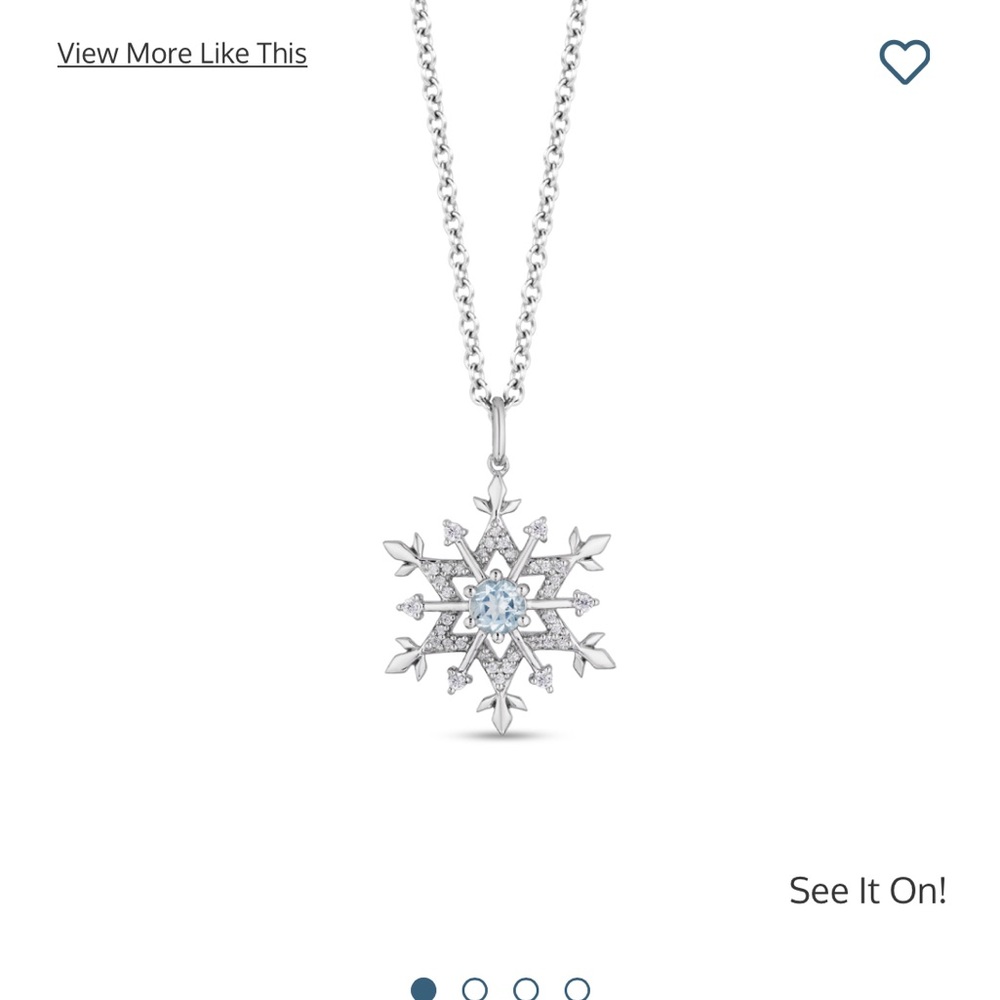 Zales enchanted Disney Frozen snowflake necklace